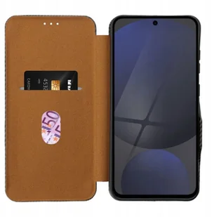 Kabura FOLIO Side Magnet do SAMSUNG S25 PLUS brązowy - Etui i futerały do telefonów - miniaturka - grafika 1