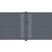 Bramy garażowe - CASANOOV BRAMA aluminiowa dwuskrzydłowa 3m ARLBERG 300B180 Szara - miniaturka - grafika 1