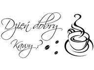 Naklejki na ścianę - Cytaty, Dzień dobry kawy, Naklejka ścienna, 100x50 cm - miniaturka - grafika 1