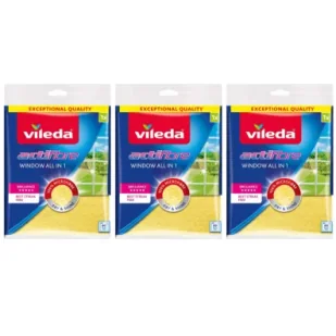 Vileda Ściereczka do mycia okien Actifibre zestaw 3 szt - Ściereczki, gąbki, czyściki - miniaturka - grafika 1