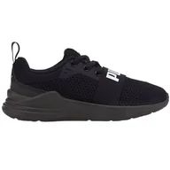 Buty dla dziewczynek - Buty Puma Wired Run Jr 374216 01 czarne - miniaturka - grafika 1