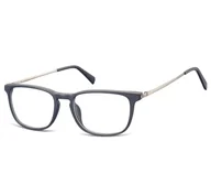 Okulary korekcyjne, oprawki, szkła - Okulary oprawki zerówki korekcyjne Nerd Sunoptic AC7C Ciemnogranatowe - miniaturka - grafika 1