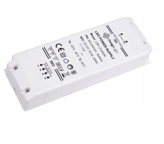 Design Light Zasilacz do Led 200W 12V DC Premium Standard Plus