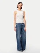 Koszulki i topy damskie - Pieces Top Mikka 17152323 Biały Regular Fit - miniaturka - grafika 1