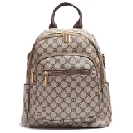 Torebki damskie - Plecak Damski Guggi Brązowy OS Wygodny Do Pracy Skórzany Do Spacerów Lekki - miniaturka - grafika 1