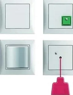 Hager Polo S.1 System przywoławczy połączenia alarmowego z ramką biały połysk 52008989 52008989 - Gniazdka elektryczne - miniaturka - grafika 1