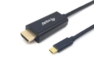 Adaptery i przejściówki - Equip 133412 adapter kablowy 2 m USB Type-C HDMI Typu A (Standard) Czarny - miniaturka - grafika 1