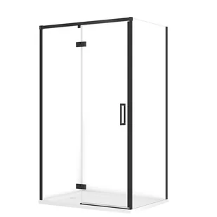 Kabina Prysznicowa Cersanit Larga 90X120X195 prostokątna lewa transparentny brodzik Tako 4 cm Biały S601-335 - Kabiny prysznicowe - miniaturka - grafika 1