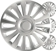 Kołpaki samochodowe - Kołpaki samochodowe 4szt. komplet luxury srebrne 15" cali color box - miniaturka - grafika 1