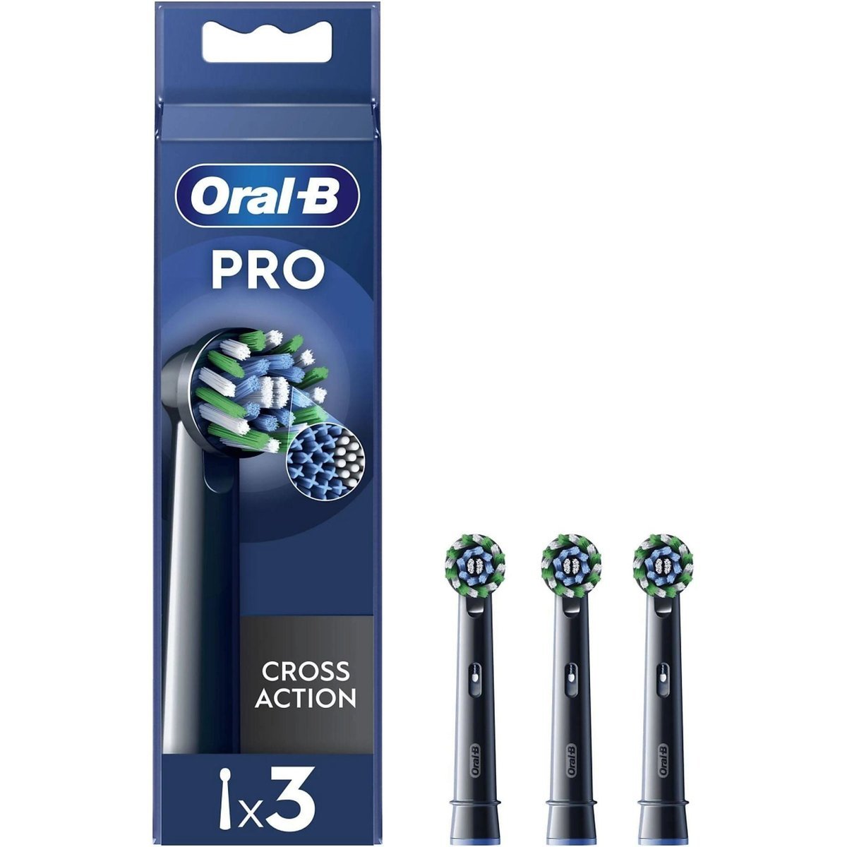 KOŃCÓWKA DO SZCZOTECZKI ELEKTRYCZNEJ ORAL-B PRO CROSS ACTION BLACK 3 SZT.