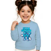 Bluzy dla dziewczynek - BLUZA DZIECIĘCA 67 SIX SEVEN KLOCKI VIRAL DLA CHŁOPCA DZIEWCZYNKI 134-140 - miniaturka - grafika 1
