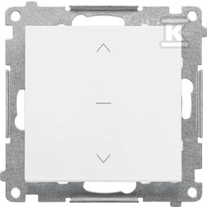 Łącznik roletowy trójpozycyjny 1-0-2 (moduł) 10 A, 250 V~, szybkozłącza: Biały mat, SIMON55 - Sterowanie roletami - miniaturka - grafika 1