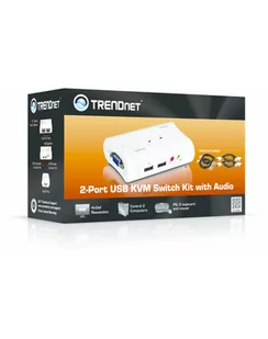 TRENDnet 2-Port USB KVM Switch Kit w/ Audio - Przełączniki KVM - miniaturka - grafika 1