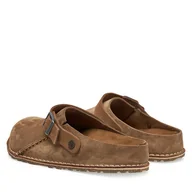 Klapki i japonki męskie - Klapki Birkenstock Lutry Premium 1025293 Beżowy - miniaturka - grafika 1