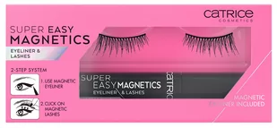 Catrice Catrice Super Easy Magnetics zestaw czarny eyeliner + rzęsy magnetyczne 020 1 para - Palety i zestawy do makijażu - miniaturka - grafika 1