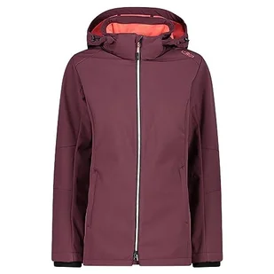 CMP damska kurtka Softshell z odpinanym kapturem, Burgundy, 54 - Kurtki damskie - miniaturka - grafika 1