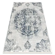 Dywany - Dywan DISTIN 0820A granatowy / / biały nowoczesny - Ornament, vintage, frędzle niebieski 180x270 cm - miniaturka - grafika 1