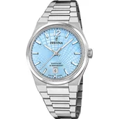 Zegarki damskie - Festina Swiss Made 20052/5 zegarek damski na bransolecie z błękitną tarczą - miniaturka - grafika 1