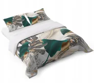 Pościel - POŚCIEL KOMPLET POŚCIELI 160X200 CM POSZEWKI ZESTAW POLSKA WZÓR LIŚCIE 111 - miniaturka - grafika 1