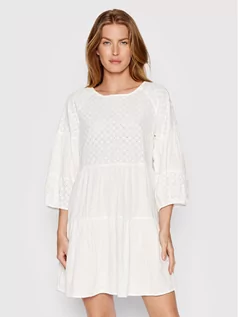 Sukienki - Only Sukienka codzienna Drue 15257500 Biały Regular Fit - grafika 1