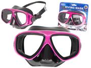 Pływanie - Maska do nurkowania okulary gogle do pływania różowa - miniaturka - grafika 1