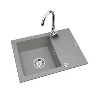 Zlewozmywak granitowy Rodos szary 62 x 44 cm - Zlewozmywaki - miniaturka - grafika 1