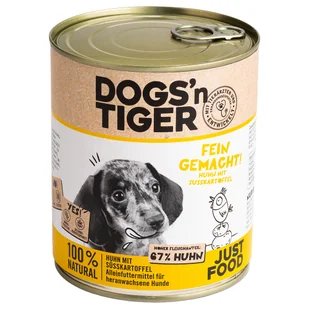 Dogs'n Tiger Junior, 6 x 800 g - Kurczak i bataty - Mokra karma dla psów - miniaturka - grafika 1