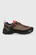 Buty trekkingowe damskie - Salewa buty Wildfire Leather damskie kolor brązowy - miniaturka - grafika 1