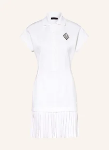 Lacoste Sukienka Polo Laura Z Mieszanki Materiałów Z Plisami weiss - LACOSTE - Sukienki - miniaturka - grafika 1