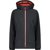 Kurtki damskie - CMP damska kurtka Softshell z odpinanym kapturem, Antracyt i mak, 54 - miniaturka - grafika 1