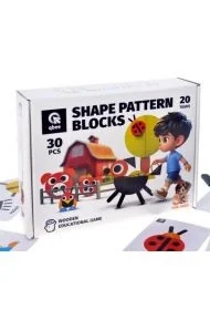 Mozaika drewniana kolorowa 30el - Zabawki kreatywne - miniaturka - grafika 1