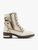 Botki damskie - Mustang Botki sznurowane - Damskie - Kolor: Offwhite - Rozmiar: 37 - miniaturka - grafika 1