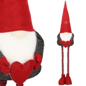 Ozdoby bożonarodzeniowe - Skrzat 75-120cm ozdoba świąteczna, krasnal świąteczny, gnom na teleskopowych nóżkach CA0363 - miniaturka - grafika 1