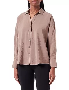 VERO MODA Koszula damska VMQUEENY L/S Oversized Shirt EXP GA, Brown Lentil, M - Koszule damskie - miniaturka - grafika 1