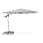 Parasole ogrodowe - Parasol z wysięgnikiem do ogrodu Doppler PROTECT 400 P Light grey - miniaturka - grafika 1