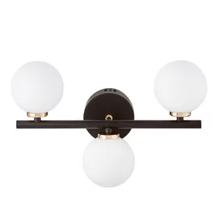 Lumina Deco LAMPA ŚCIENNA KINKIET NOWOCZESNY CZARNO-ZŁOTY MARSIADA W3 LDW 6033-3 (BK+FGD) - Lampy ścienne - miniaturka - grafika 1