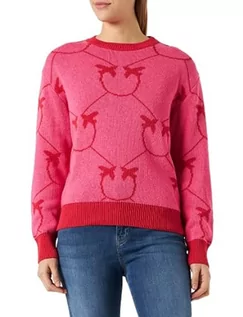 Swetry damskie - Pinko Damski sweter Abbey Road Jacqu Henley Shirt, Yr4_Fuxia/czerwony, L, Yr4_fuxia/Czerwony, L - grafika 1