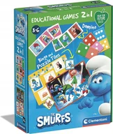 Puzzle - GRA SMERFY 2W1 DOMINO MEMORY - miniaturka - grafika 1