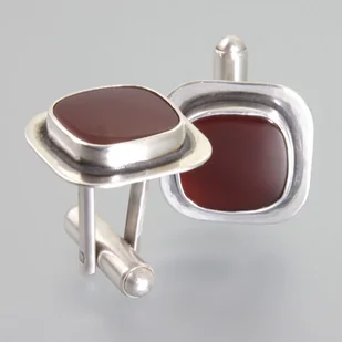 Z karneolami - spinki do mankietów - Spinki do mankietów i krawatów Z karneolami - spinki do mankietów - Spinki do mankietów i krawatów - miniaturka - grafika 1