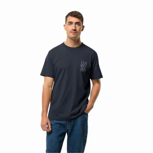 Męska koszulka Jack Wolfskin JACK TENT T M night blue - S - Koszulki męskie - miniaturka - grafika 1