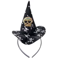 Dodatki do strojów karnawałowych - Carnival Toys Opaska party "Kapelusz czarownicy - czaszka", Carnival Toys CT06197 - miniaturka - grafika 1