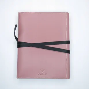 Okładka skórzana na notes A5 różowa elegancka na prezent OLIVKA - Notesy i bloczki - miniaturka - grafika 1