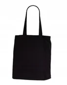 Torby i wózki na zakupy - Torba bawełniana C12 100% bawełna Czarny r. U - miniaturka - grafika 1