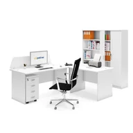 Zestawy mebli biurowych - Zestaw mebli biurowych MIRELLI A+, typ A, szafka, biały - miniaturka - grafika 1