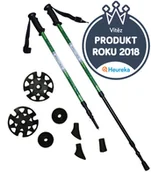 Kije trekkingowe - Kije trekkingowe ACRA 1 para z akcesoriami zielone - miniaturka - grafika 1