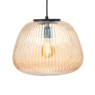 Brilliant Lampa wisząca Kaizen, Ø 35 cm, bursztyn, szkło - Lampy sufitowe - miniaturka - grafika 1