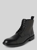 Botki męskie - Buty skórzane z ozdobnymi szwami model ‘U WALK PLEASURE’ - miniaturka - grafika 1