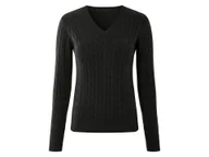 Swetry damskie - esmara® Sweter damski z dzianiny (S (36/38), Czarny) - miniaturka - grafika 1