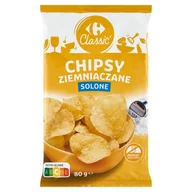 Chipsy - Carrefour Classic Chipsy ziemniaczane solone 80 g - miniaturka - grafika 1