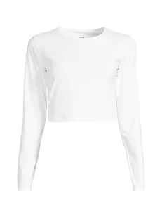 Koszulka damska treningowa Casall Graphic Crop Long Sleeve biały M - Koszulki i topy damskie Koszulka damska treningowa Casall Graphic Crop Long Sleeve biały M - Koszulki i topy damskie - miniaturka - grafika 1
